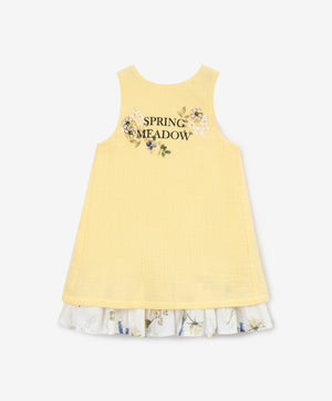 Gulliver Yellow Dress for Girl Baby-Buttercups
