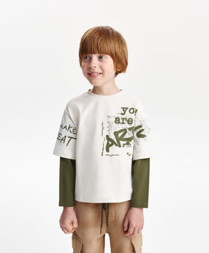 Gulliver Long sleeve t-shirt Light gray for Boys Mini - Layout