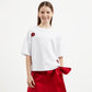 Gulliver White Short Sleeve T-shirt for Girl Party-Art Object