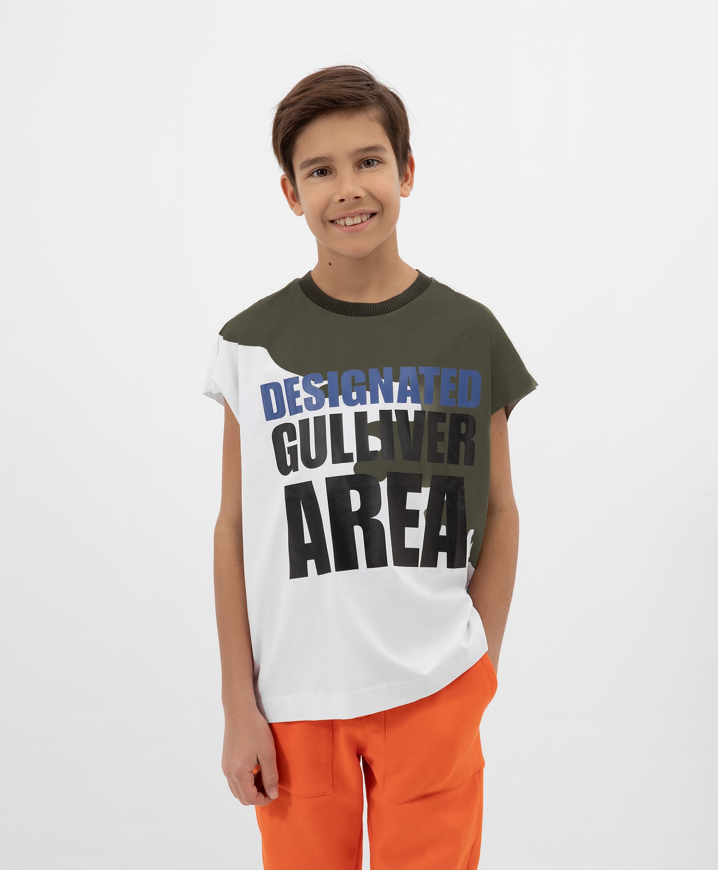 Gulliver White Tank top for Boy