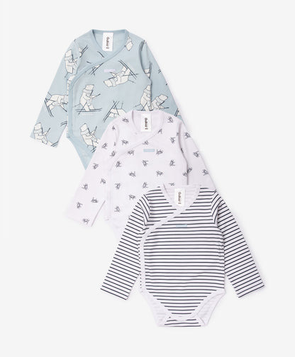 Gulliver Newborn bodysuit, set of 3 pcs Multicolored for Boys-North Pole