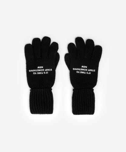Gulliver Black Knitted Gloves with Touchscreen Tips for Boys