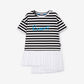 Gulliver White Dress with Knit and Textile Combination for Girls