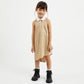 Gulliver Beige Cotton A Line Sleeveless Dress for Girl Mini-Ecuador