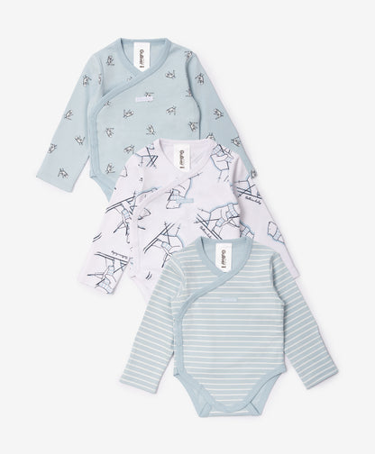 Gulliver Newborn bodysuit, set of 3 pcs Multicolored for Boys-North Pole
