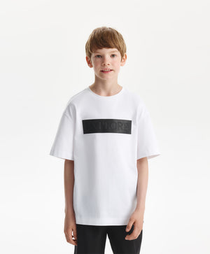 Gulliver Boys White Mercerized Cotton Short-Sleeve T-Shirt -Rose Quartz
