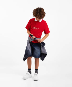 Gulliver Red Pique Polo Shirt for Boy Junior-Transit
