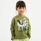 Gullliver Loose-Fit Long Sleeve T-shirt Green for Girl Mini-Ecuador