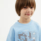 Gulliver Light Blue Short Sleeve T-shirts for Boy Mini -Pixels