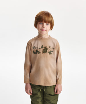 Gulliver Long sleeve t-shirt Beige for Boys Mini - Layout