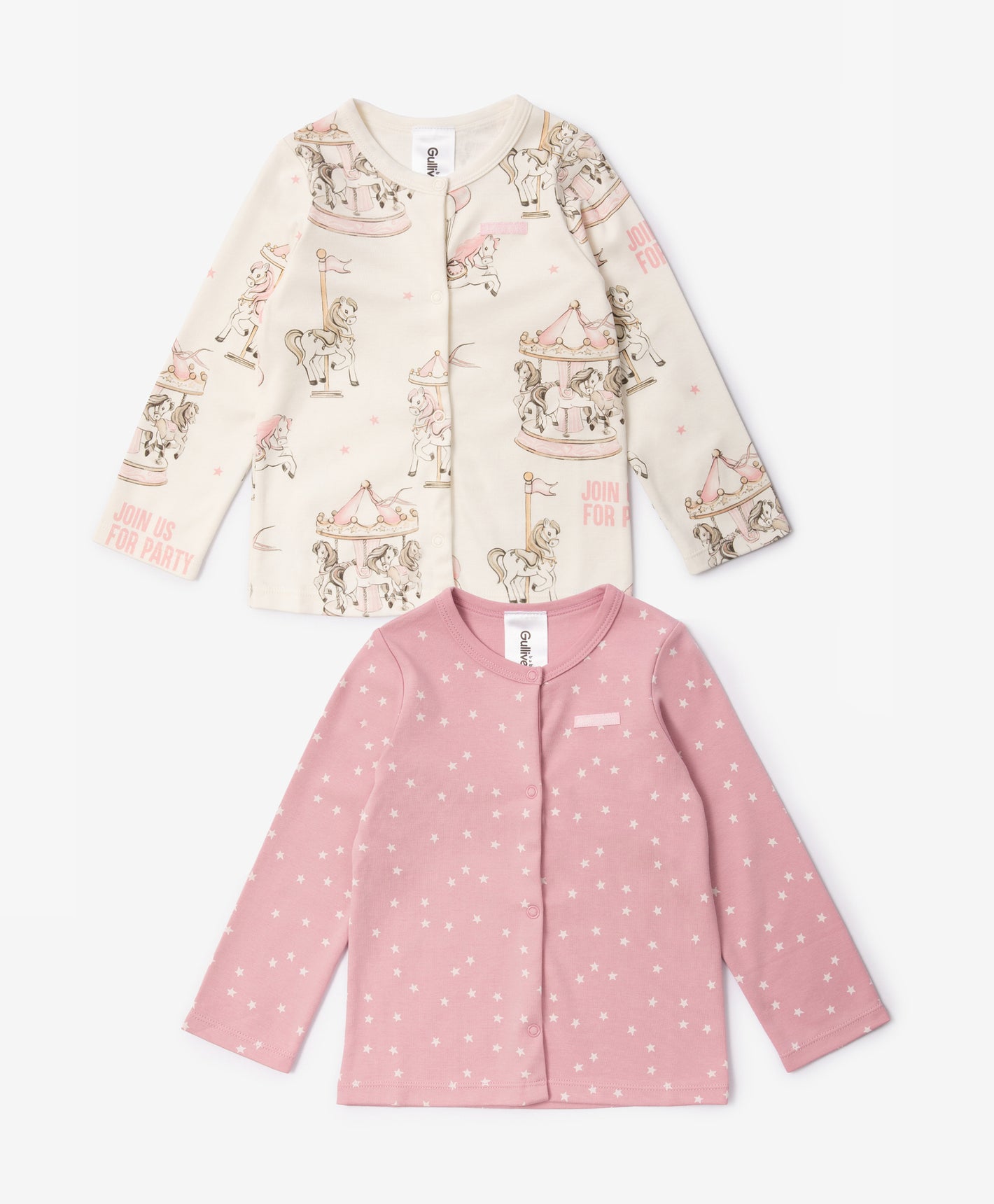 Gulliver Newborn t-shirt, set of 2 psc Multicolored for Girls-Carousel