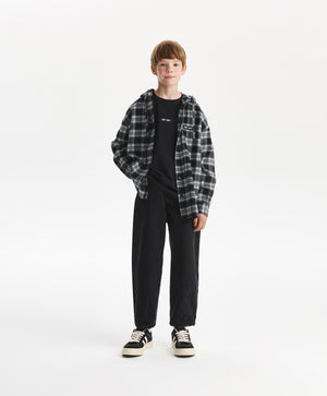 Gulliver Shirt long sleeve Black and white for Boys Junior-Printer