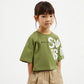 Gulliver Green Cropped Oversized T-Shirt for Girl Mini-Ecuador