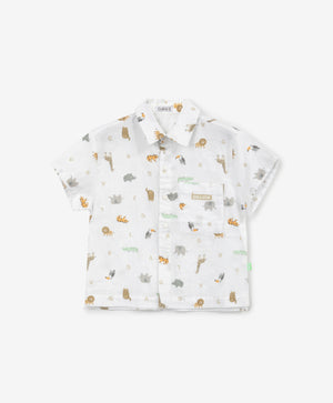 Gulliver's White Short Sleeves T-shirt for Boys Baby-Africa