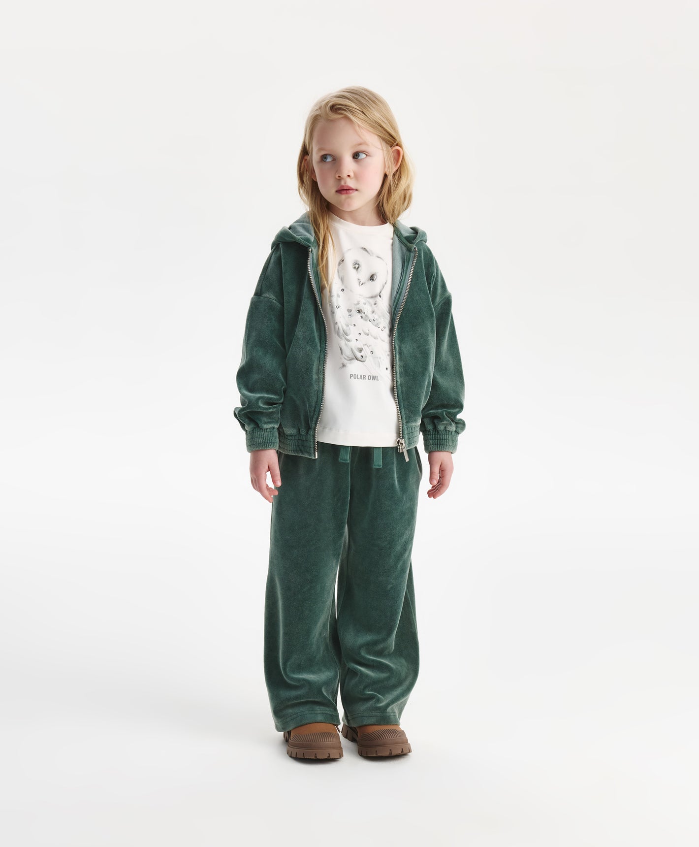 Gulliver Hoodie Sea wave color for Girls Mini - Polar Owl