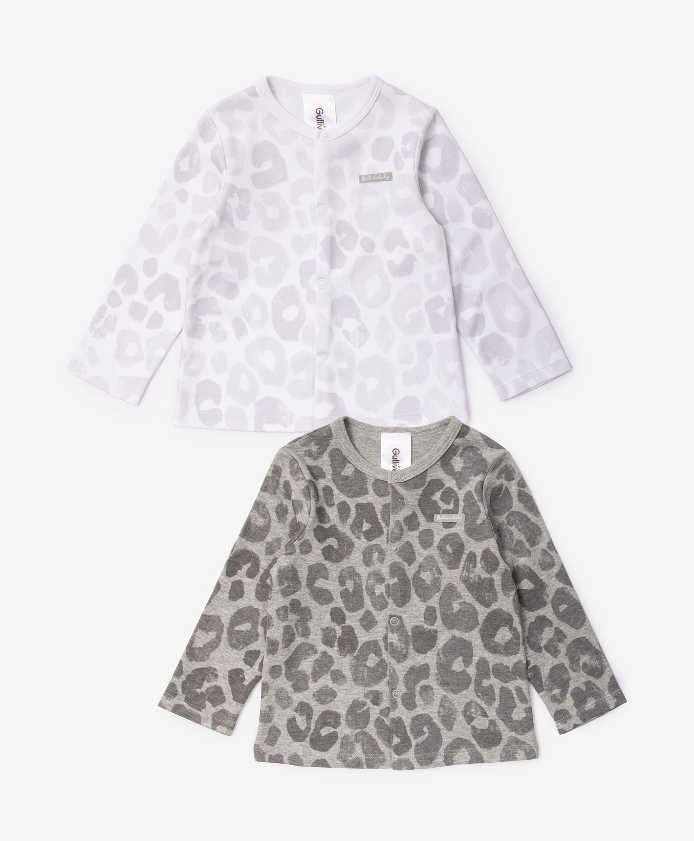 Gulliver Newborn t-shirt, set of 2 psc Gray for Unisex - Snow Leopard