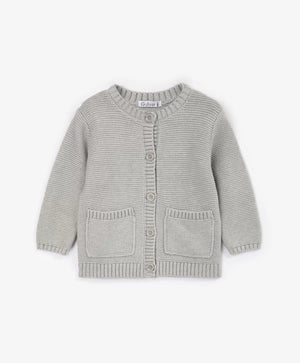 Gulliver Knitted Gray Cardigan for Baby Girls