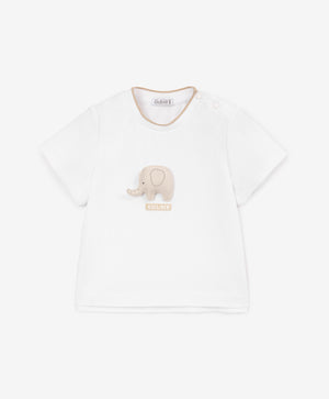 Gulliver White Short Sleeve T-shirts for Boy Baby-Africa