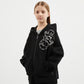 Gulliver Black Zip Up Hoodies for Girl Junior-Arboretum