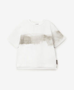 Gulliver White Short Sleeve T-shirts for Boy Mini-Expedition