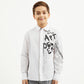 Gulliver White Long Sleeve Shirt for Boy Party-Art Object
