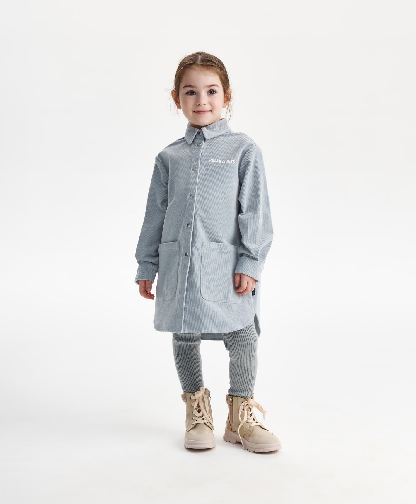 Gulliver Dress Gray for Girls Mini - Polar Owl