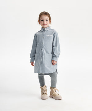 Gulliver Dress Gray for Girls Mini - Polar Owl