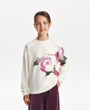 Gulliver Long sleeve t-shirt Milky color for Girls Junior - Monet