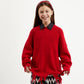 Gulliver Red Sweater for Gilr Junior-Hot Heart