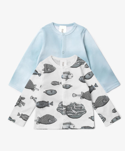 Gulliver Set of 2 long-sleeve tops for boys, multicolor