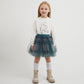 Gulliver Skirt Milky color, sea wave color for Girls Mini - Polar Owl