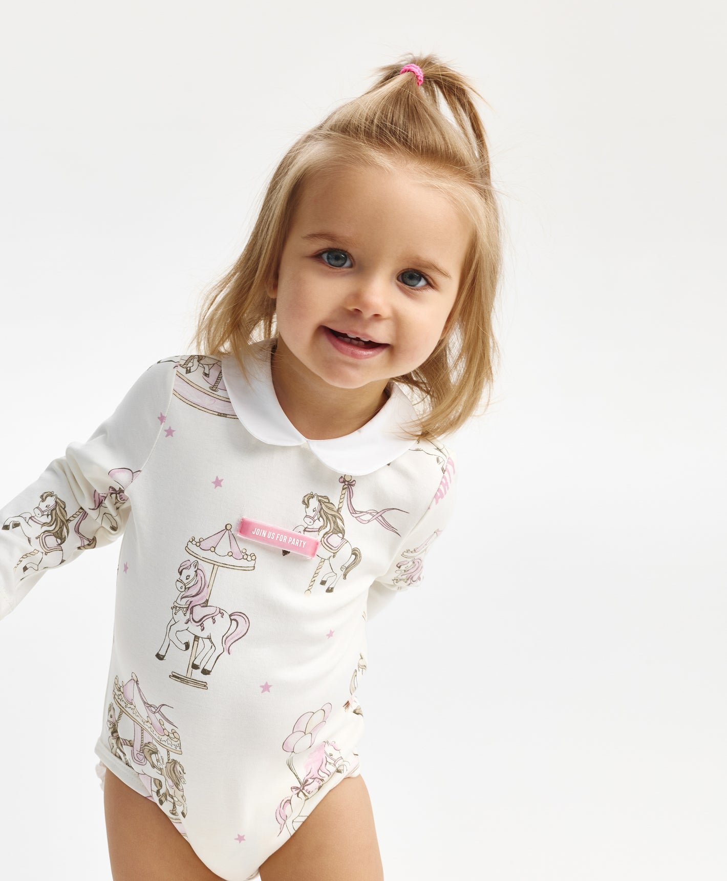 Gulliver Bodysuit Milky color for Girls Baby-Carousel