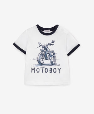 Gulliver White Short Sleeve T-shirt for Boy Baby-Highway