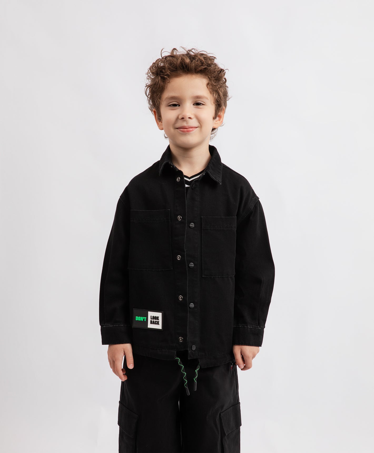 Gulliver Denim shirt Black for Boys Mini - Drafting