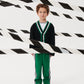 Gulliver Green Straight-Fit Trousers with Side Stripes for Boys