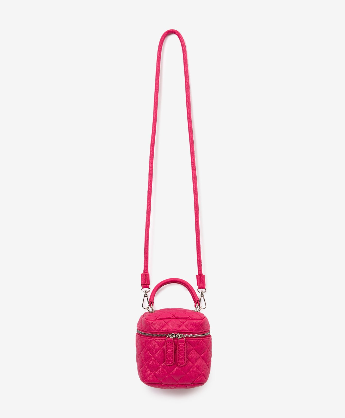 Gulliver Quilted Barrel Bag in Faux Leather Pink for Girl Mini-Smoothie