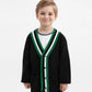 Gulliver Black Oversized Cardigan with Contrast Trim for Boys