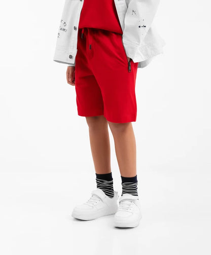 Gulliver Red Pique Shorts with Elastic Waist for Boy Junior-Transit