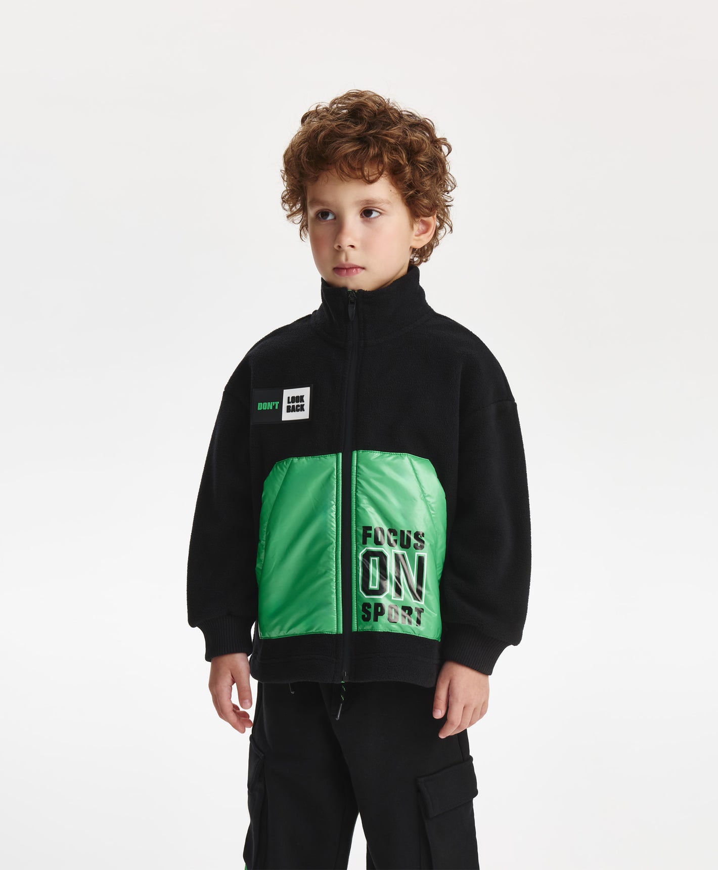 Gulliver Fleece sweatshirt Black for Boys Mini - Drafting