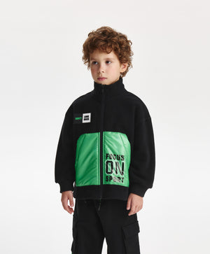 Gulliver Fleece sweatshirt Black for Boys Mini - Drafting