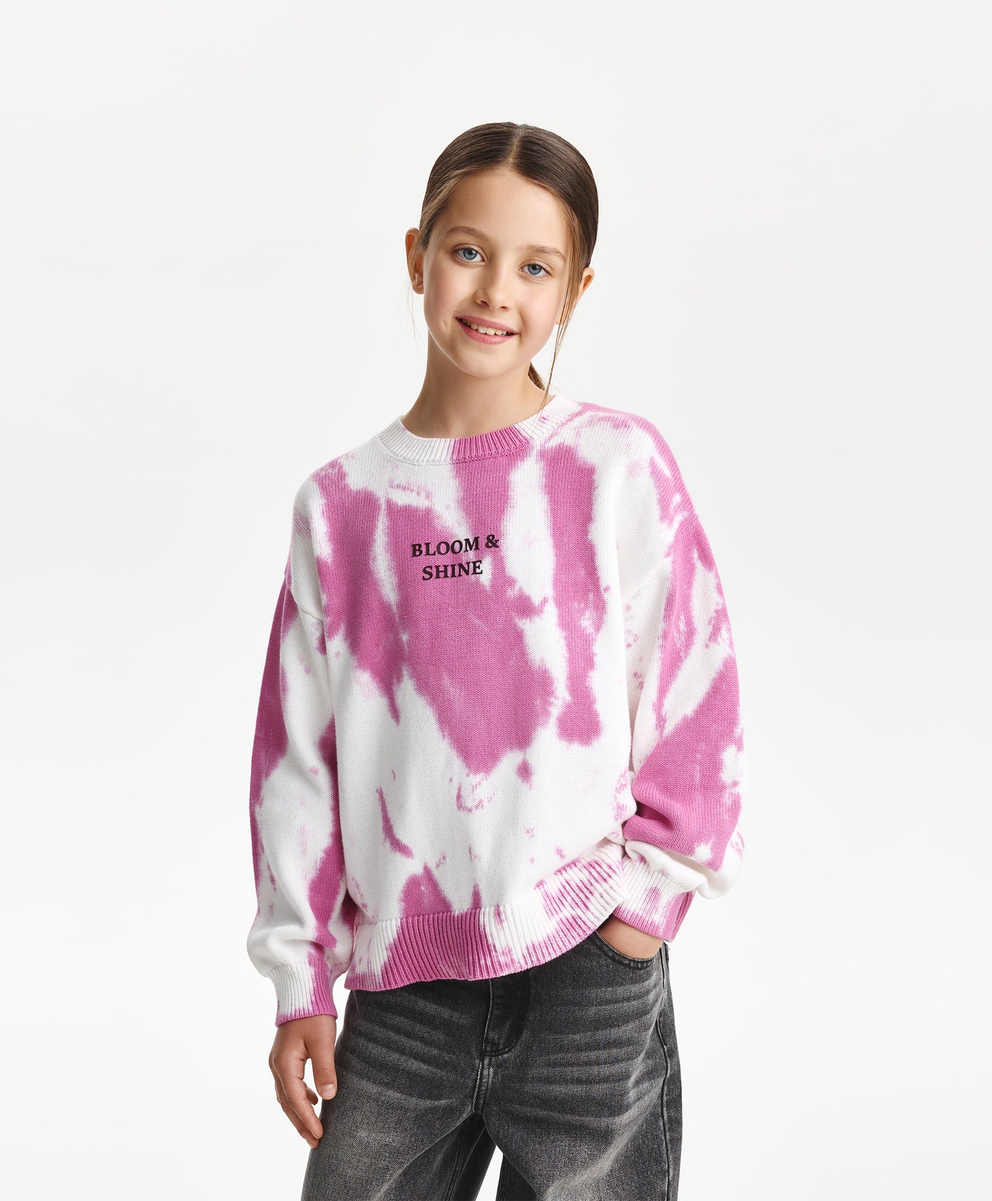 كنزة غوليفر باللون الوردي للبنات جونيور - مونيت