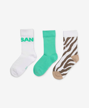 Gulliver White, menthol, brown Socks set of 3 pairs for Boy