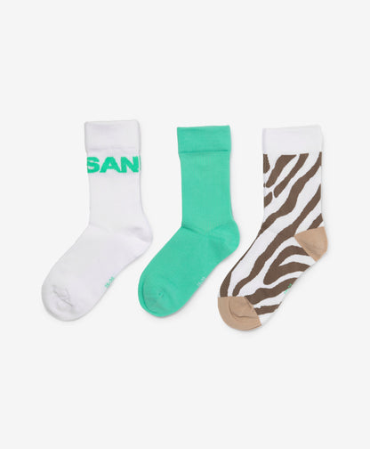 Gulliver White, menthol, brown Socks set of 3 pairs for Boy