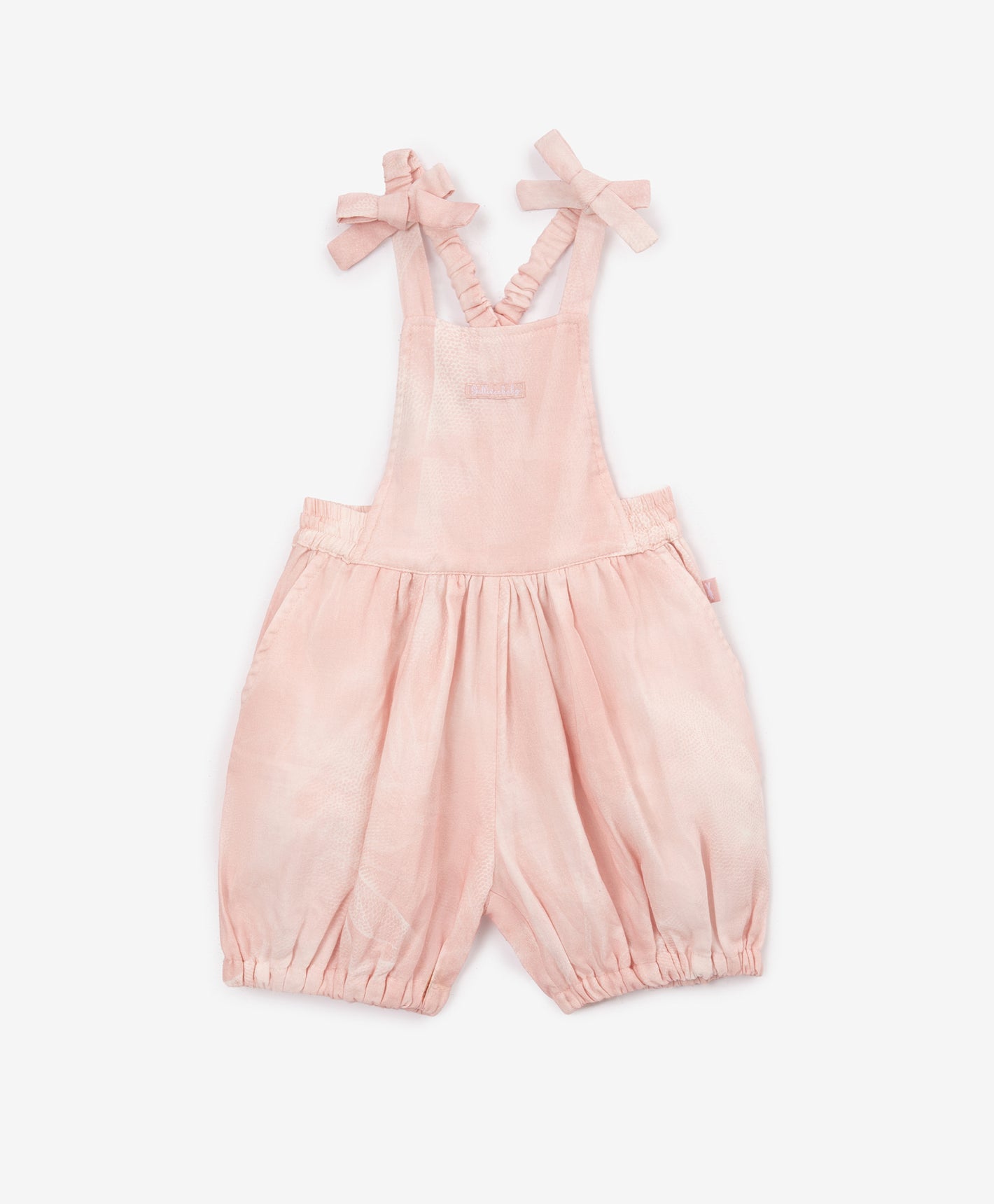 Gulliver Pink Bib Overalls for Girl Baby-Pointe Shoes
