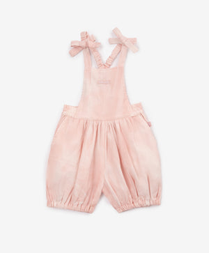 Gulliver Pink Bib Overalls for Girl Baby-Pointe Shoes