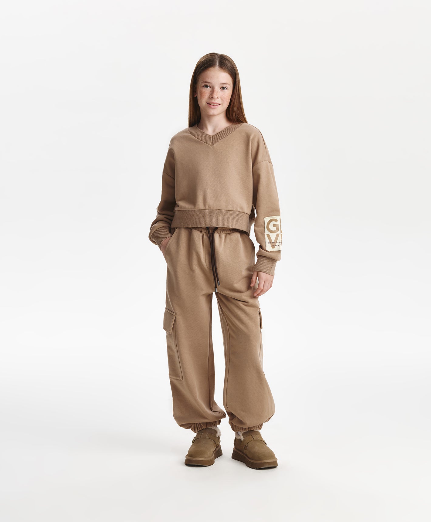 Gulliver Sweatshirt Beige for Girls Junior - Show Jumping