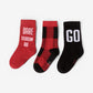 Gulliver Socks, set of 3 pairs Red, multicolored, black for Boys Mini - Tartan