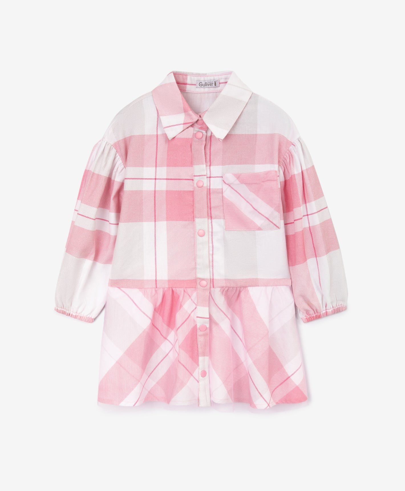 Gulliver Pink Long Sleeve Dress for Girls - Baby