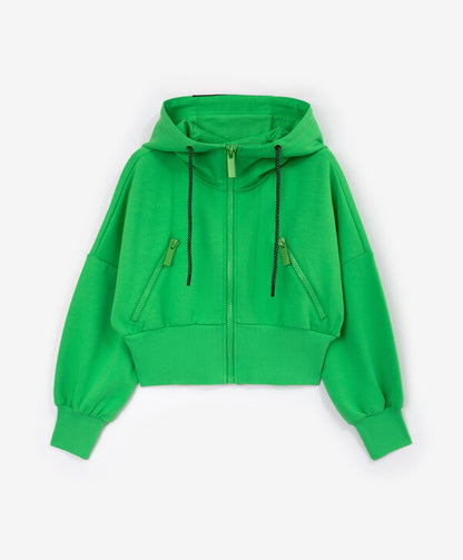 Gulliver Green Zip-up Hoodie for Girls