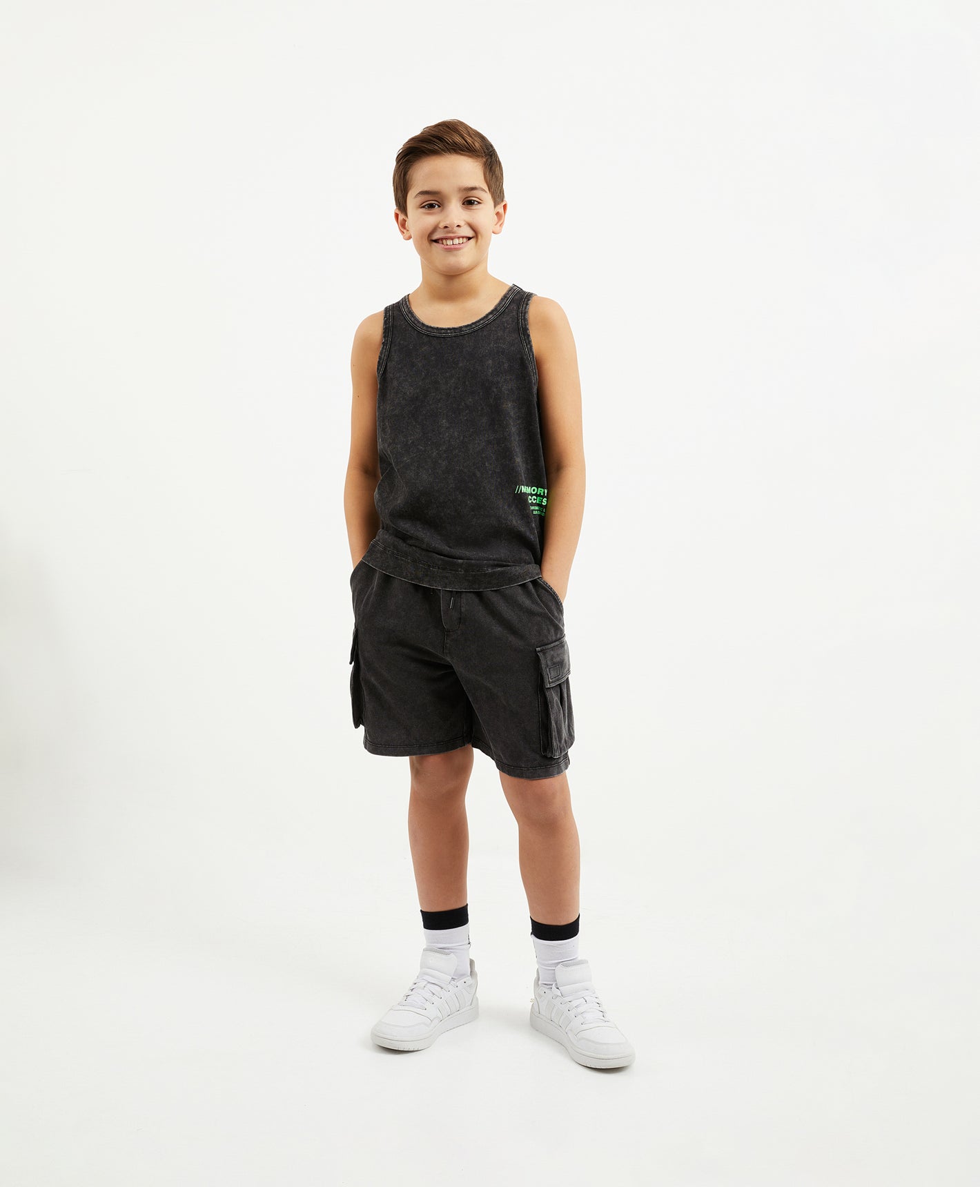 Gulliver Gray Shorts for Boy Junior-Matrix